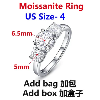 DJMAX 2-каратово пръстен с муассанитом, пръстен с муассанитовым диамантен пръстен за жени по индивидуална заявка