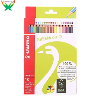 оригинален 18-водно цветен молив stabilo, професионална ръчно рисувани, екологични цветен молив за начинаещи