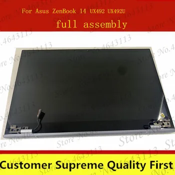 За Asus Zenbook 14 UX492 UX492U екран 14-инчов сензорен LCD-дисплей за цялата горна част на син цвят