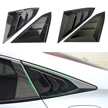 2 ЕЛЕМЕНТА Автомобили Триъгълна покритие на задното странично стъкло отдушник ABS Клапата на въздушния поток и Аксесоари за Honda Civic 10th 2016-2020 Хетчбек 2021
