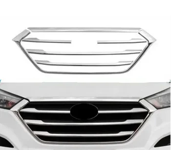 Подходящ за Hyundai Tucson TL 2016 2017 2018, решетка от неръждаема стомана, с украса за стайлинг на автомобили, ярки пайети, защитни калъфи, аксесоари YJF