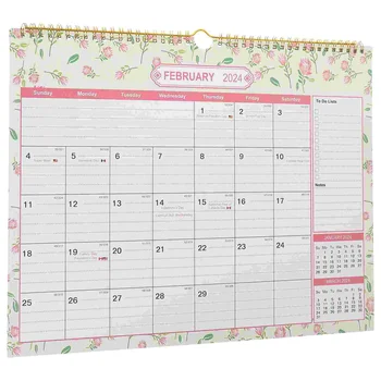 Стенен календар в 2024 година Месечен Календар Стенен Planner, календар Модерен Тенис на Дневен Календар Бележник За дневен и домашен Офис