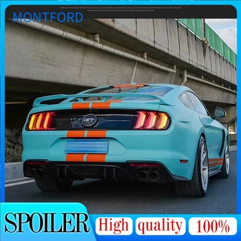За Ford Mustang 2015 2016 2017 2018 2019 Автомобилен Стайлинг от въглеродни влакна ABS Пластмаса Неокрашенный Цвят Крило на задния Багажник на Покрива GT Спойлер