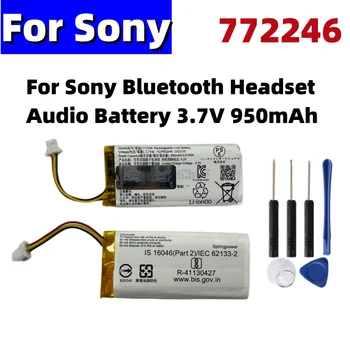 Нов взаимозаменяеми батерия 772246 за аудиоаккумулятора Sony Bluetooth Headset 3,7 950 mah + безплатни инструменти