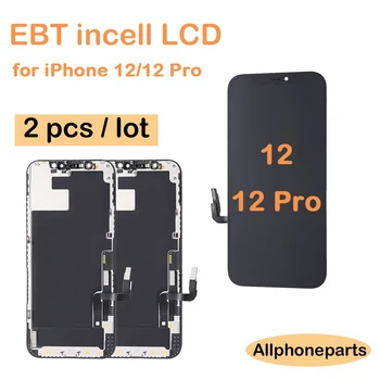2 Броя LCD дисплея EBT Incell с подкрепата на трансплантация на чип за iPhone 12 12 Pro с цифров преобразувател в събирането и замяна на допир екран