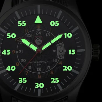 Най-добрите мъжки часовници Минималистичные канвасовые флуоресцентни военни мъжки кварцов военни часовник С черен циферблат и дата, луксозни спортни часовници Reloj