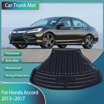 Автомобилни постелки в багажника за Honda Accord 9th 2013 ~ 2017 Седан, Купе, защита от мръсотия, EVA, подложка за багажника, мръсотия, подложка за съхранение на задния багажник, Автоаксесоари