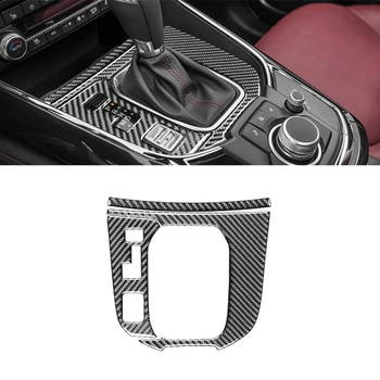 Комплект панел за превключване на предавките Стикер от настоящето въглеродни влакна за Mazda CX9 CX-9 2016-2022 Аксесоари за интериора
