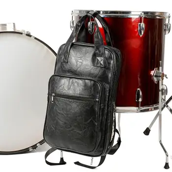 Чанта за барабан пръчки от изкуствена кожа за носене на живо чанта