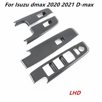 За Isuzu D-max 2020 2021 2022 Аксесоари за украса на интериор в стил Carbon Централна конзола контролния Панел на Windows стикер от ABS-пластмаса