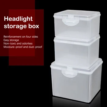 Флип-надолу кутия за съхранение, Прозрачна настолна кутия за съхранение, кутия за опаковане на led фарове, Пластмасова кутия за носене на фаровете