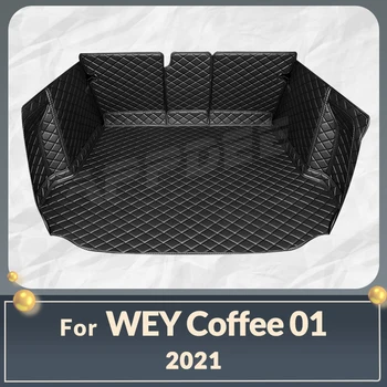 Автоматично подложка за багажника с пълно покритие за WEY Coffee 01 2021 Кожена Подплата за багажник на Кола Аксесоари за защита на купето на товарен Подложка