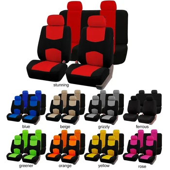 Универсални калъфи за автомобилни седалки, Пълен комплект Дишащ защитен калъф за автомобилни седалки Протектор своята практика за автомобилни седалки от Аксесоари за интериора на колата