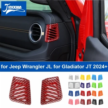 JIDIXIAN, Декоративна капачка за страничната изхода на климатика на арматурното табло на автомобила за Jeep Wrangler JL за Gladiator JT 2024 Up