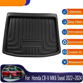 Автомобилни Облицовка На Багажника За Honda CR, V, CRV CR-V MK6 5 Места 2022 2023 2024 Авто Подложка За Съхранение на Постелки За Пода на Багажника Аксесоари 3D EVA Материал