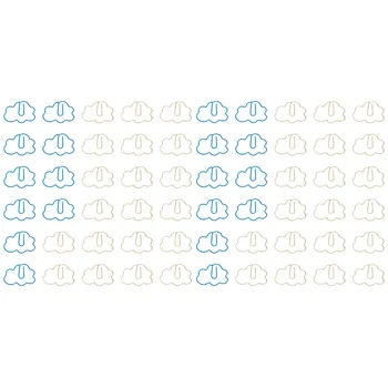 60 Бр Скрепка Аксесоари за работния плот, Практични и Декоративни Скоби Кламери за офис Пластмасова форма на облак
