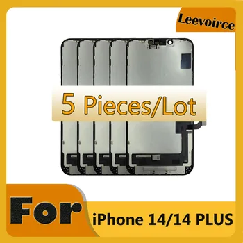 5 Броя 5ШТ iPhone 14plus 14 резервни Части За Ремонт на Екрана на iPhone 14 PLUS Сензорен Екран Замяна на Пълното Изграждане 100% Тестван